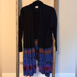 Unique Batik tie dye cardigan one size
